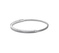 Pandora - Signature I-D Pavé Armreif - 592313C01-2 - Sterling Silber + klarem Zirkonia - Klar - 17,50 cm