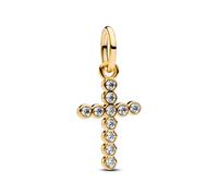 Pandora 764063C01 - Kreuz Charm-Anhänger - Gelbgold Vergoldung - Zirkonia