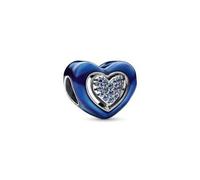 Pandora 792750C01 Bead-Charm Silber Blaues Drehbares Herz