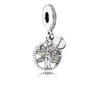 PANDORA 791728CZ Familien Stammbaum Charm - BICOLOR - Zirkonia klar
