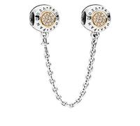 PANDORA Security Kettenperle 796269CZ-05 Silber und Gold Logo