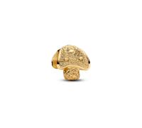 Pandora Bead - Textured Mushroom Mini Charm 14k Gold-plated