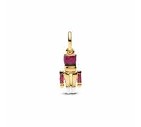 Pandora 763583C01 - Beweglicher Nussknacker Charm - Gelbgold Vergoldung - Emaille Zirkonia Pink
