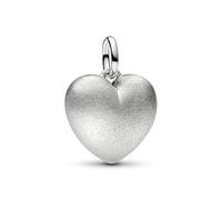 PANDORA Charm-Anhänger Matte Puffy Heart Platinbeschichtet - 734908C00