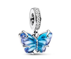 PANDORA. Charm Anhänger Schmetterling Blau 792698C01, sterlingsilber