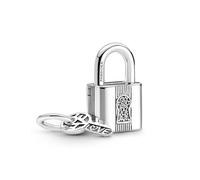 Pandora Cute Curled Caterpillar Charm - 790762C01 - Silber - Emaille Kristall - Pink