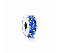 Pandora Charm - Blauer Pavé Glanz Clip - 791817NSBMX blau
