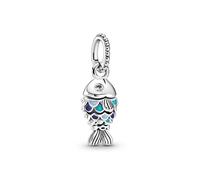 Pandora Fisch Mit Blauen Schuppen Charm-anhanger