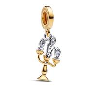 Pandora 763985C01 - Disney die Schöne und das Biest Lumiere Charm-Anhänger - Sterling Silber & Gelbgold Vergoldung - Zirkonia