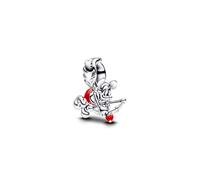 PANDORA Moments Disney Micky Maus Amor Charm aus Sterling Silber mit künstlichem Kristall, Kompatibel Moments Armbänder, 793616C01