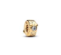 Pandora 764130C01 - Disney Micky & Minnie Maus Clip-Charm - Gelbgold Vergoldung - Zirkonia