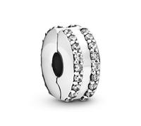 Pandora Charm Timeless Zweireihiger Pavé Clip 798422C01