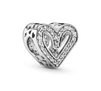 Pandora Charm - Funkelndes Freihand-Herz - 798692C01 silber