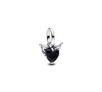 PANDORA ME Geflügeltes Herz Mini-Charm-Anhänger aus Sterling Silber mit künstlichem Kristall, Kompatibel Moments und ME Armbänder, 793626C01