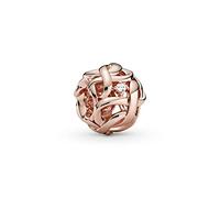 PANDORA Charm in Form von Unendlichkeits-Symbolen mit 3 Cubic Zirkonia in 14 Karat rosévergoldeter Metalllegierung Moments Collection