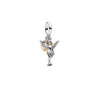 PANDORA Moments Amor Charm-Anhänger aus Sterling Silber mit vergoldeter Metalllegierung, Kompatibel Moments und ME, 763663C00