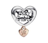 Pandora - Love You Best Friend Herz-Charm - 782243C00 - 585 RoségoldVerg. + Silber