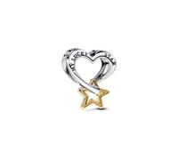 Pandora Charm - Lucky Star & Herz - 763513C00 bicolor