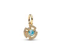 Pandora 764216C01 - Marvel Iron Man Arc Reaktor Charm - Gelbgold Vergoldung - Emaille Zirkonia Grün