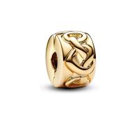 PANDORA Moments Liebesknoten Clip aus Sterling Silber mit vergoldeter Metalllegierung und künstlichem Kristall, Kompatibel Moments Armbänder, 768035C00