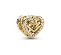 Charm -Funkelnde verschlungene Herzen- Pandora Gelb 31448/90X