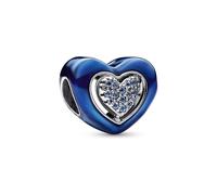 Pandora 792750C01 Bead-Charm Silber Blaues Drehbares Herz