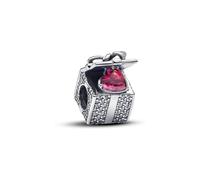 Pandora Charm - Pandora Moments Geschenkbox Charm rotes Zirkonia Herz - 793603C01 rot