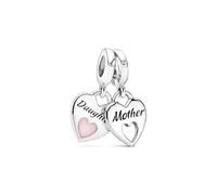 Pandora People - Charm - Mutter & Tochter Herz - Silber - 799187C01 - Emaille