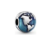 Pandora Charm Moments Blauer Globus Clip 799429C01