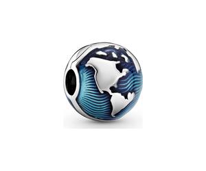 Pandora Charm Moments Blauer Globus Clip 799429C01