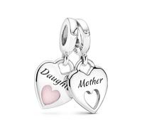 Pandora Charm - Mother and daughter hearts - 799187C01 silber