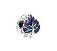 Pandora Charm - PASSIONS PURPLE GREEN LEAF - 799542C01 lila