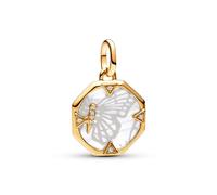 Pandora Charm - Perlmuttfarbener Schmetterling - 763366C01 gold
