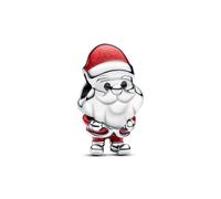 PANDORA Moments Verspieltes Weihnachtsmann Charm aus Sterling Silber, Kompatibel Moments Armbänder, 793593C01
