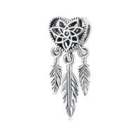 Pandora Charm Traumfänger 925 Sterling Silber Charms Spiritueller Passions Feder Bead für Armband Anhänger Geschenk für Frauen Mädchen