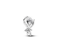 PANDORA Charm Tulpe offen gearbeitet in 925 Sterling Silber, filigraner Blumen Anhänger mit Gravur Thank you mum, kompatibel Moments, 794488C00