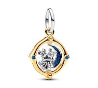Pandora Schmuck 762955C01 Charm-Anhänger Micky Maus & Minnie Maus Sich Drehender Mond