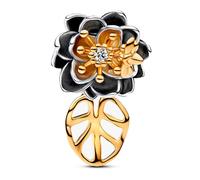 Pandora 764326C01 Charm Goldfarben Disney Prinzessin Tiana Lotusblume