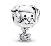 Pandora - Hund & Knochen Charm - 792254C01 - Sterling Silber + Zirkonia - Klar