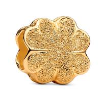 Pandora 764047C00 - Strukturiertes Kleeblatt Mini-Charm - Gelbgold Vergoldung