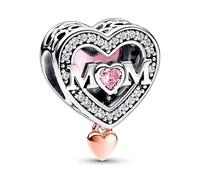 Pandora Charms MUTTER- UND HERZ-ANHÄNGER AUS ZWEIFARBIGEM FILIGRANE 782653C01