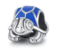 Pandora Charms Schildkröten 925 Silber Meeresschildkröte Charm Blau Bead Tiere Armband Anhänger Schmuck