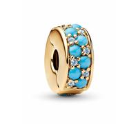 Pandora Charm - Aquablaues Clip - 763902C01 blau