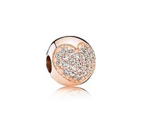 Pandora Clip Herz in Pavé Rose - 781053CZ