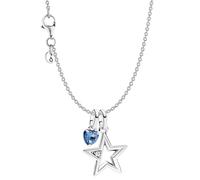 PANDORA Collier für Damen Schmuckset Silber Stern und Herz 68638 | Halskette mit zwei Charm-Anhängern für Frauen, moderne Geschenkidee
