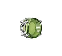 PANDORA Colours Grünes Ovales Cabochon Charm aus Sterling Silber/Größe: 1,1cm