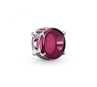 Pandora Moments Damen Anhänger Charm rotes Ovales Cabochon Silber 799309C01