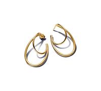 Pandora ESSENCE 263870C00 - organisch geformte Doppelring-Ohrringe - Gelbgold Vergoldung