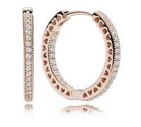 Pandora Creolen - Funkeln & Herzen - 286318CZ roségold