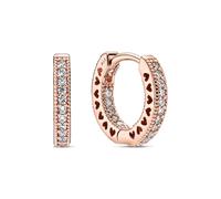 Pandora - Creolen - Herzen von Pandora - Silber - Roségold - 286317C01